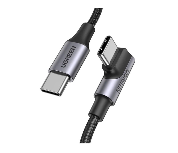 UGREEN Kabel USB-C do USB-C kątowy US334 5A PD 100W 1m czarny - 1489148 - zdjęcie